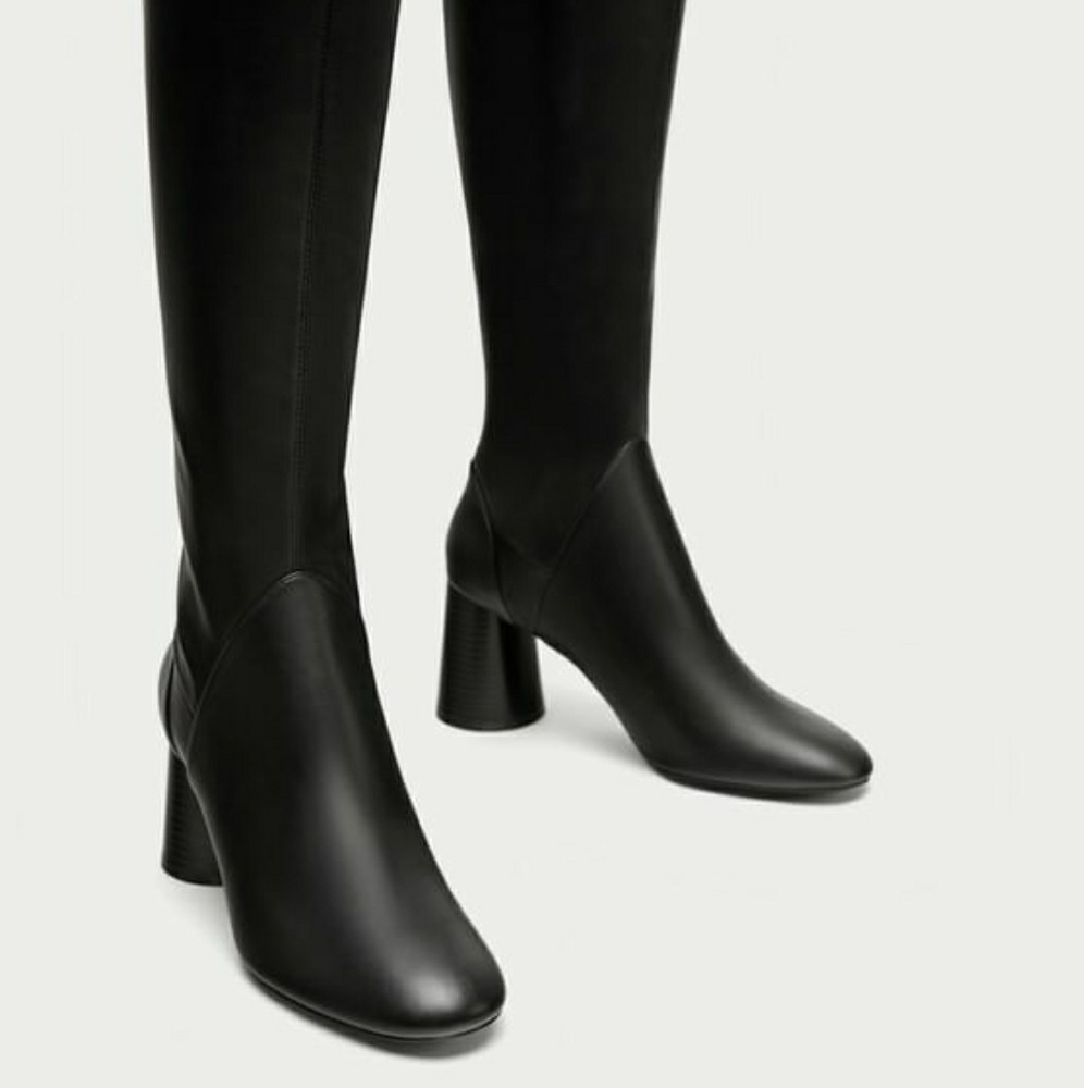 ZARA OVER-THE-KNEE HIGH HEEL BOOT - Picture 5 of 8